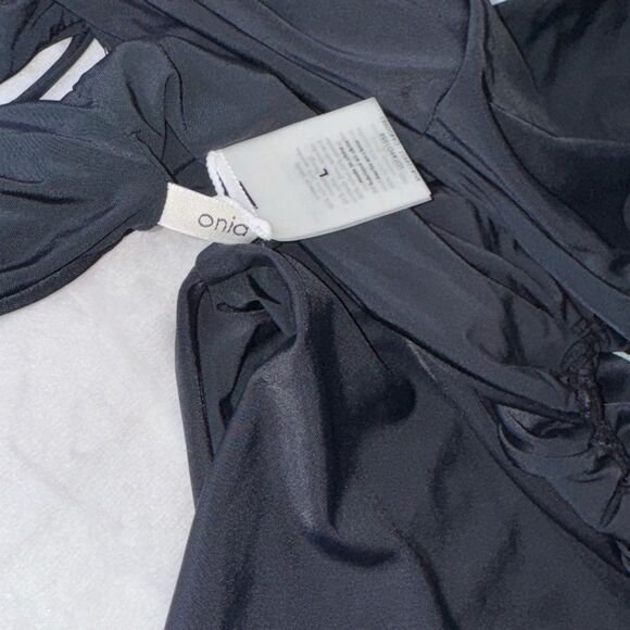 Onia Marisol O-Ring Cutout One Piece Swimsuit Black Size Large - Picture 7 of 10
